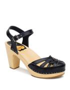 Swedish Hasbeens Agneta Leather Platform Sandals