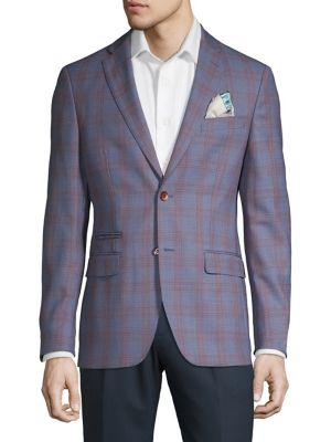 Tallia Orange Plaid Sportcoat