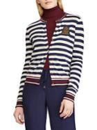 Lauren Ralph Lauren Petite Bullion-patch Striped Cardigan