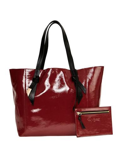 Foley & Corinna Ashlyn Patent Leather & Suede Reversible Tote