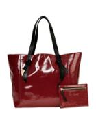 Foley & Corinna Ashlyn Patent Leather & Suede Reversible Tote