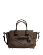Coach Swagger 27 Leather And Suede Satchel