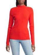 Lauren Ralph Lauren Button-trim Mockneck Sweater