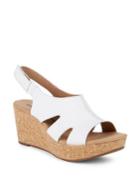 Clarks Annadel Leather Wedge Sandals