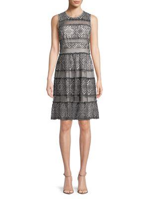Bcbgmaxazria Farrah Embroidered Lace Dress