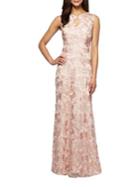 Alex Evenings Embroidered Sleeveless Gown