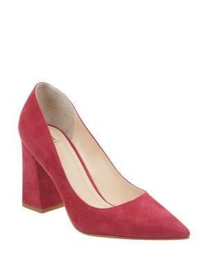 Marc Fisher Ltd Jenny Suede Block Heel Pumps/3.6