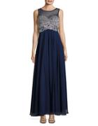 Decode 1.8 Embellished Flared Gown