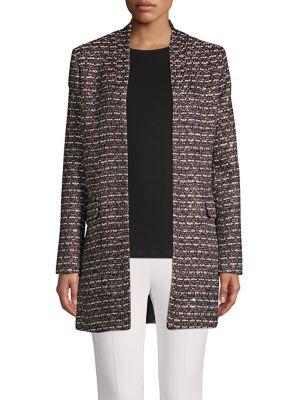 Calvin Klein Metallic Boucle Longline Jacket