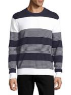 Black Brown Striped Ribbed Sweater
