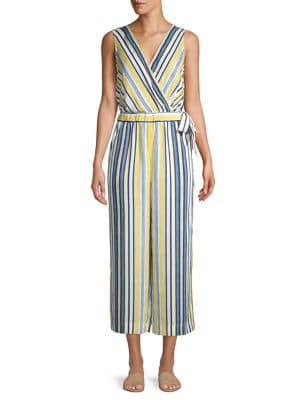 Jones New York Sleeveless Striped Jumpsuit