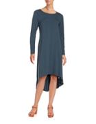 Eileen Fisher Petite Solid Long Sleeve High-low Shift Dress