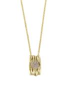 Effy D Oro Diamond And 14k Yellow Gold Coiled Pendant Necklace