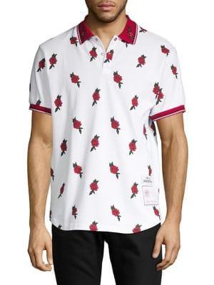 Reason Rose Printed Polo Tee