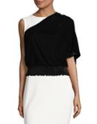 Plenty By Tracy Reese Smocked One-shoulder Top