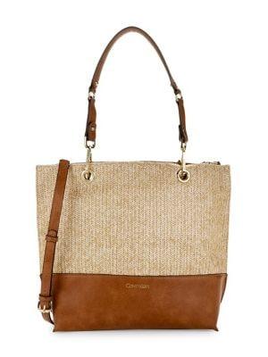 Calvin Klein Straw Sonoma Tote Bag
