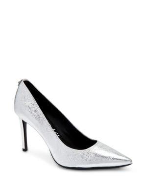 Calvin Klein Ronna Textured Metallic Pumps