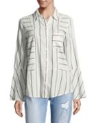 Two By Vince Camuto Striped Cotton Button-down Shirt