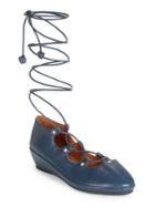 Gentle Souls By Kenneth Cole Nita Lace-up Demi Wedge Shoes