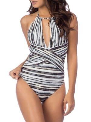 La Blanca Bamboo Plunge One-piece Swimsuit