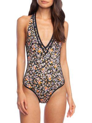 Bcbgeneration Multi-floral 1-piece Swimsuit