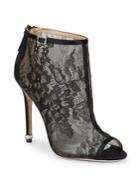 Badgley Mischka Glowing Floral Lace Booties