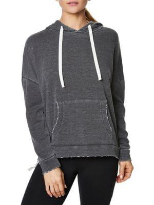Betsey Johnson Zip-hem Cotton-blend Hoodie