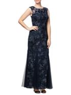Alex Evenings Embroidered Fit-and-flare Evening Gown