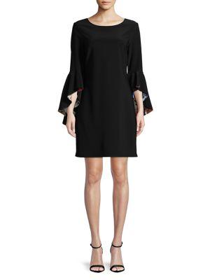 Nicole Miller New York Reversible Bell-sleeve Sheath Dress