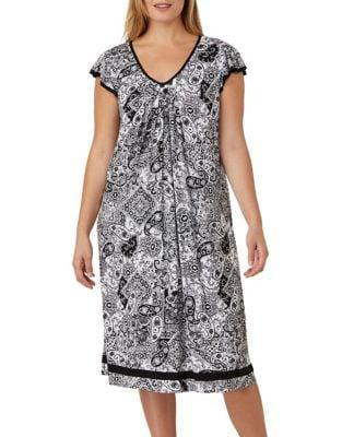 Ellen Tracy Pleated Night Gown