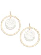 Design Lab Lord & Taylor Open Circle Disc Drop Earrings