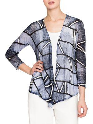 Nic+zoe High Tide Four-way Printed Cardigan
