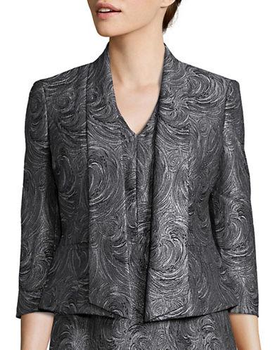 Nipon Boutique Open Front Swirl Textured Jacket