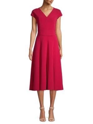 Max Mara Studio Pleated Cap-sleeve Dress
