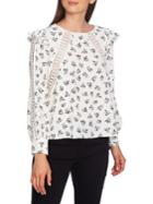 1.state Spring Floral Ruffle Blouse