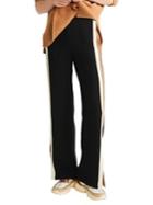 Mango Side Striped Textured Trousers