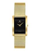 Movado La Nouvelle Goldtone Rectangular Mesh Watch