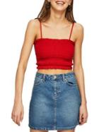 Miss Selfridge Shirred Spaghetti-strap Bandeau