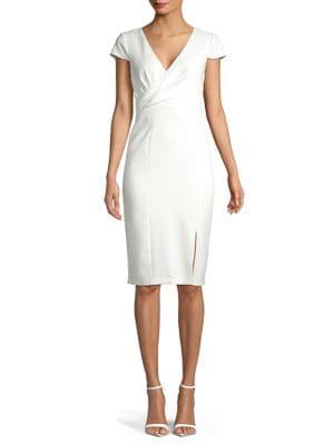 Adrianna Papell Surplice Sheath Dress