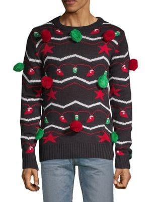 American Stitch It's Lit Pom-pom Sweater