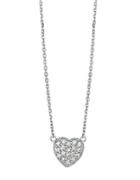 Morris & David 14kt White Gold And Diamond Heart Necklace