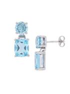 Sonatina Sterling Silver And Blue Topaz Drop Earrings