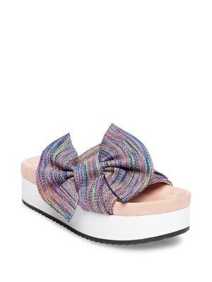 Design Lab Jayla Fabric Bow Platform Sandals
