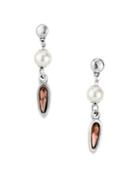 Uno De 50 Madly In Love Silvertone And Crystal Drop Earrings