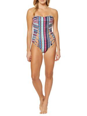 Jessica Simpson Montauk One-piece Seam Cut Swimsuit