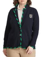 Lauren Ralph Lauren Plus Alvarta Trimmed Button Front Blazer