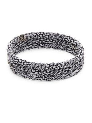Design Lab Set Of Three Wrapped Bangle Bracelets