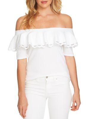 Cece Off-the-shoulder Cotton Top