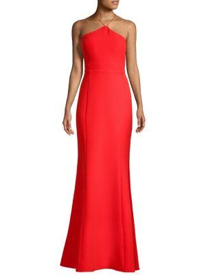 Laundry By Shelli Segal Tie Back Gown