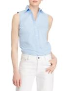 Lauren Ralph Lauren Stretch Sleeveless Button-down Shirt